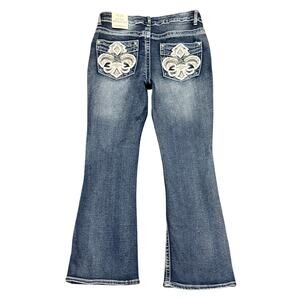 New Telepatía Mid-Rise, Boot Cut Denim Stretch Embellished Jeans Women’s 9/29